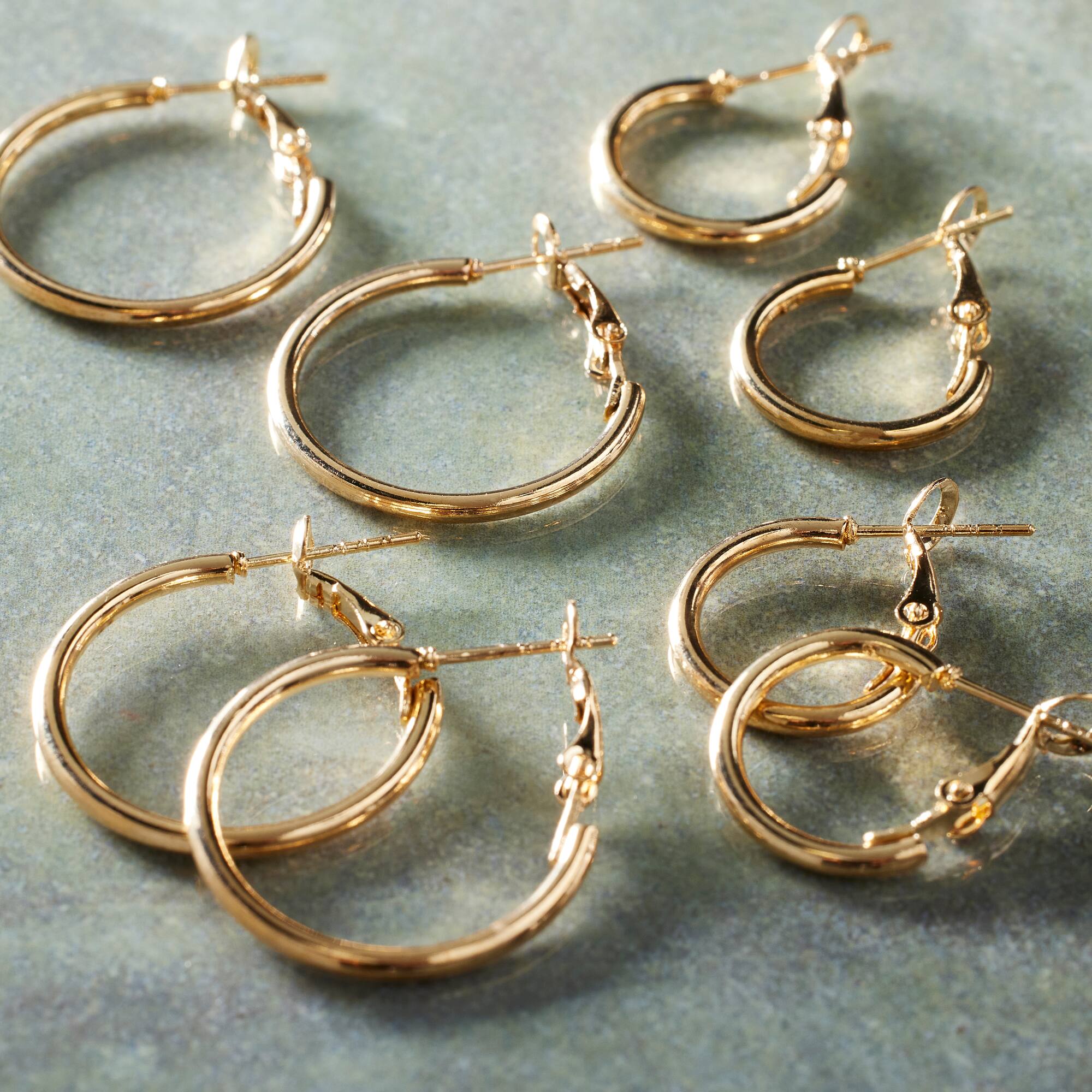 12 Packs: 4 ct. (48 total) Premium Metals Gold Hoop Earrings by Bead Landing™